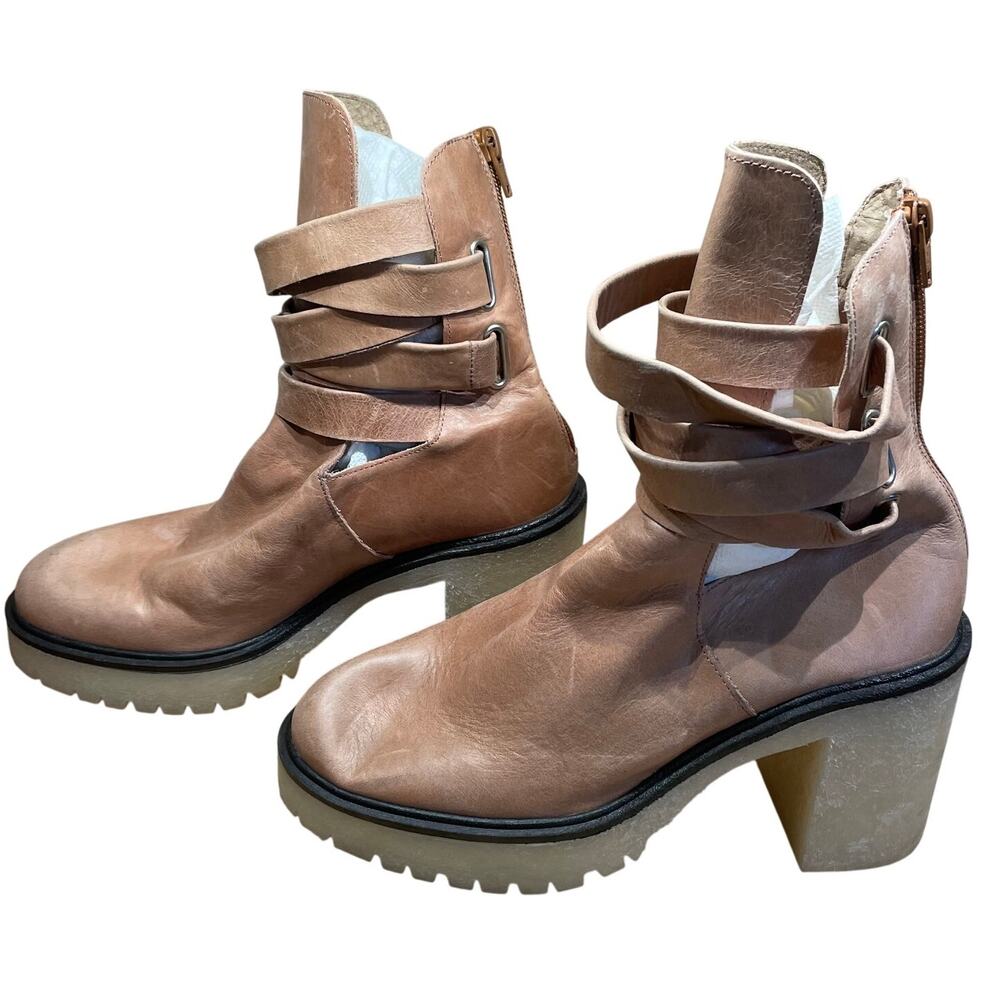 Free People Jessie Platform Boot Size 40 (US 10) New Without Box Condition Brown